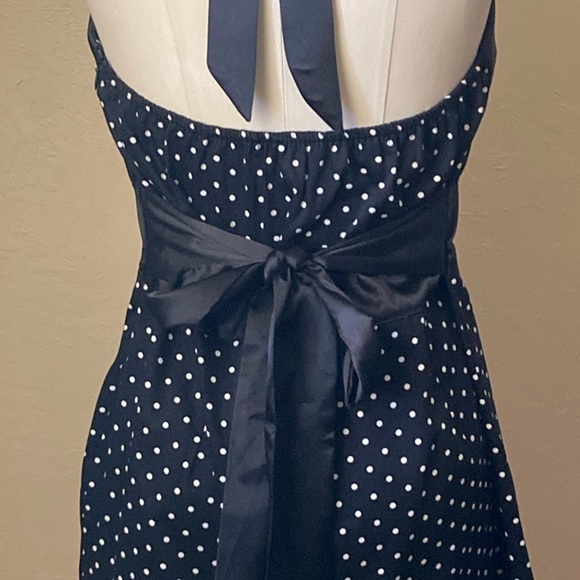 Grace Karin Women’s  Dress Black White Polka Dot Halter Retro Swing Size 14 NWOT - Picture 3 of 10
